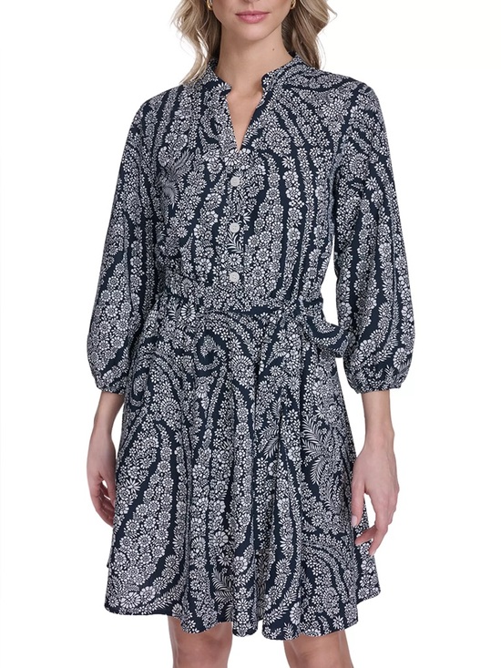 Tommy Hilfiger Dresses & Skirts - Tommy Hilfiger Women's 3/4 Sleeve Print A-Line Dress